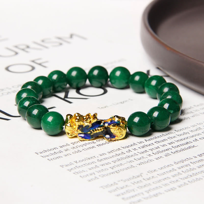 LAOTLON Pixiu Jade Abundance Protection Bracelet