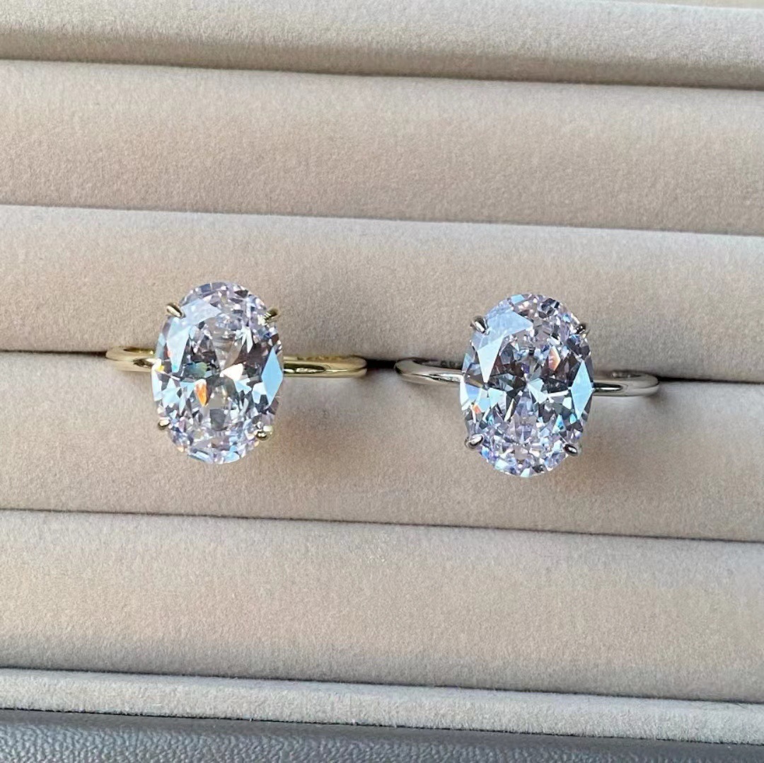TAOTLON INS-Style Wedding Luxury Oval Artificial Diamond Women’s Ring