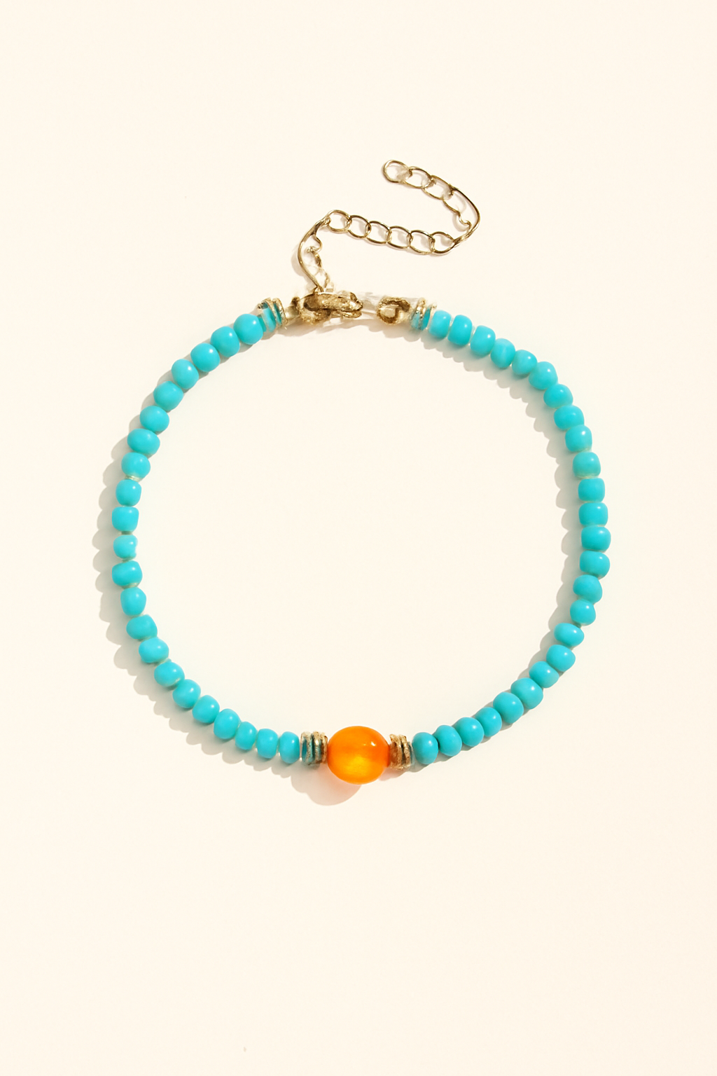 Laotlon Niche Artistic Turquoise Beaded Necklace and Bracelet