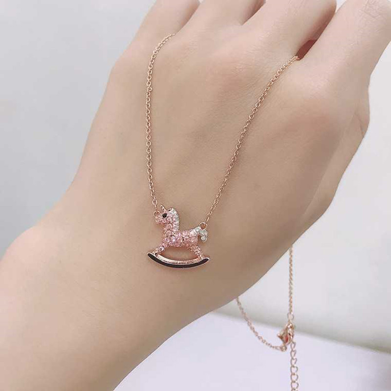 TAOLON Dreamlike Carousel Crystal Collarbone Necklace