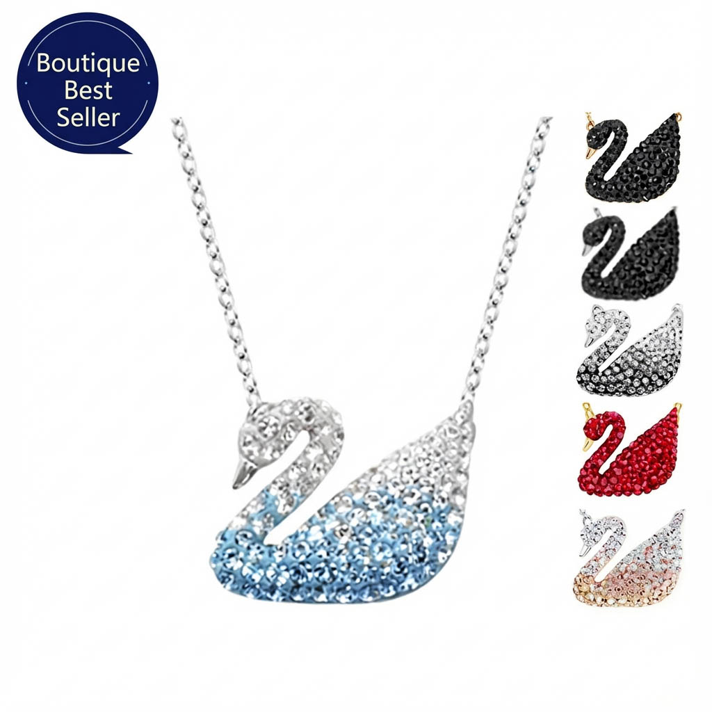 TAOLON The Iconic Gradient Swan Necklace: A Symphony of Color and Grace