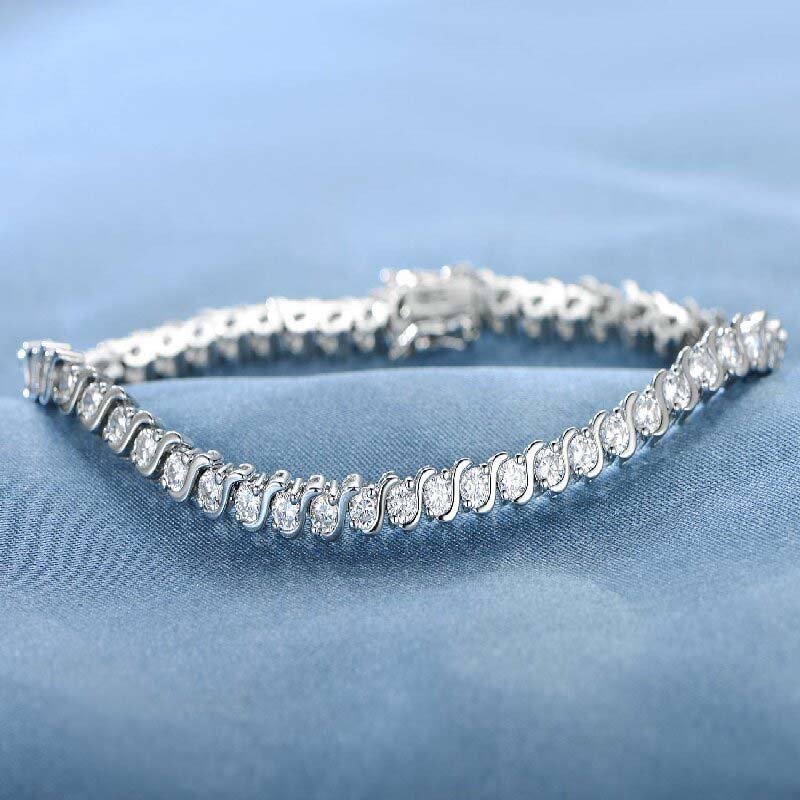 TAOLON 3mm Tennis Bracelet with Micro-Pavé Zirconia Diamonds for Men, Women, and Couples