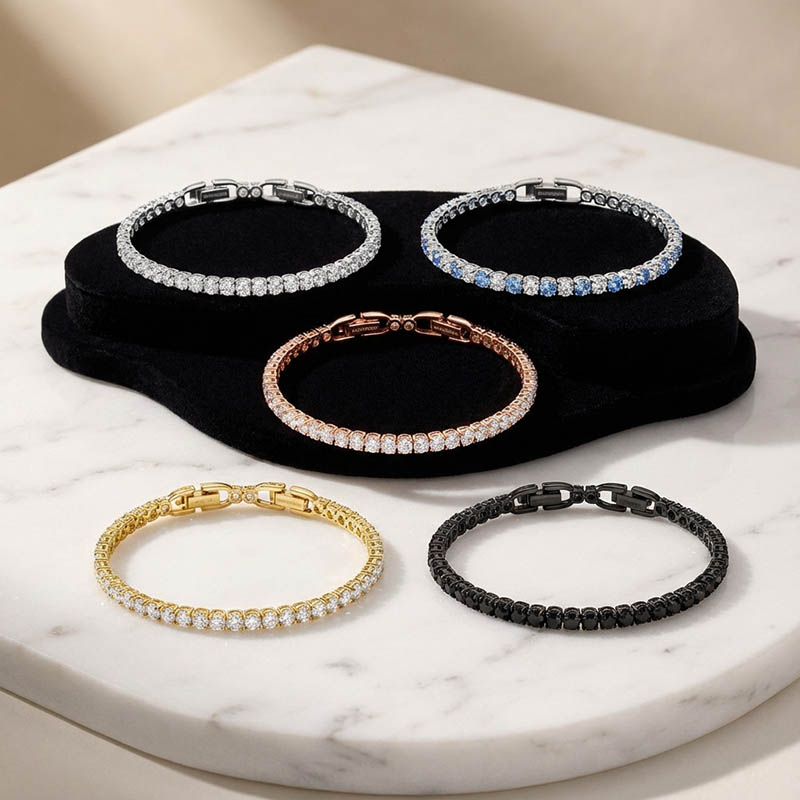 TAOLON Timeless Elegance: The Classic Crystal Tennis Bracelet