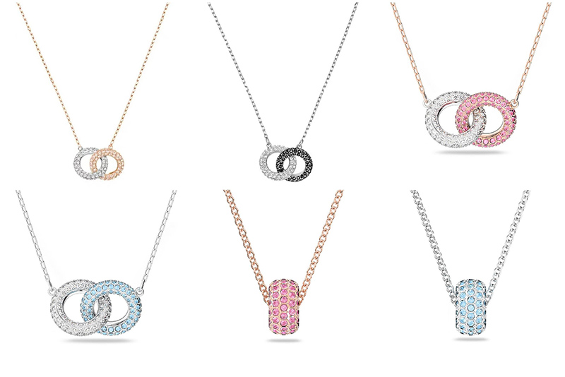TAOLON Everlasting Love: The Interlocking Circles  Crystal Necklace