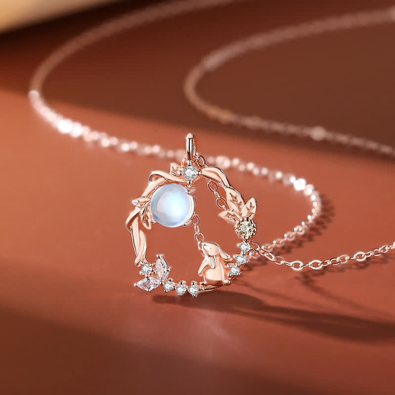 925 Sterling Silver Year of the Rabbit Moonstone NecklacePrice: $9.90
