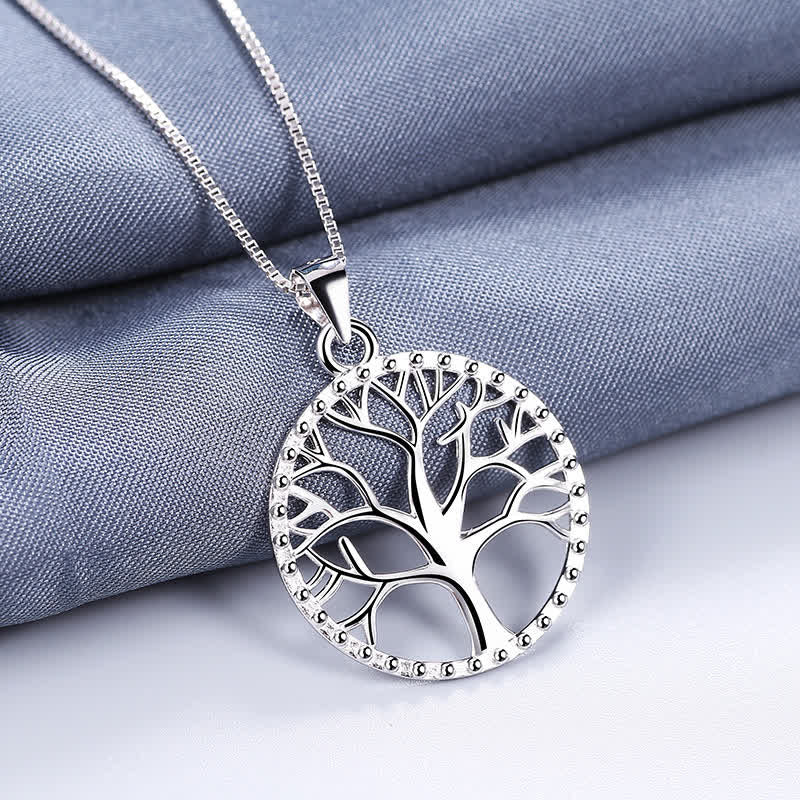 LAOTLON The Tree of Life 925 Sterling Silver Creation Necklace Pendant