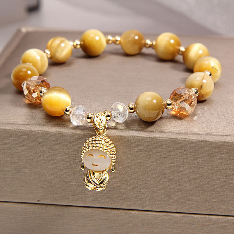 LAOTLON Yellow Tiger Eye Meditation LAO Protection Bracelet