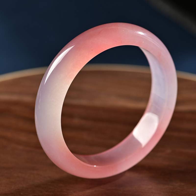 LAOTLON Pink Crystal Love Warmth Bracelet Bangle