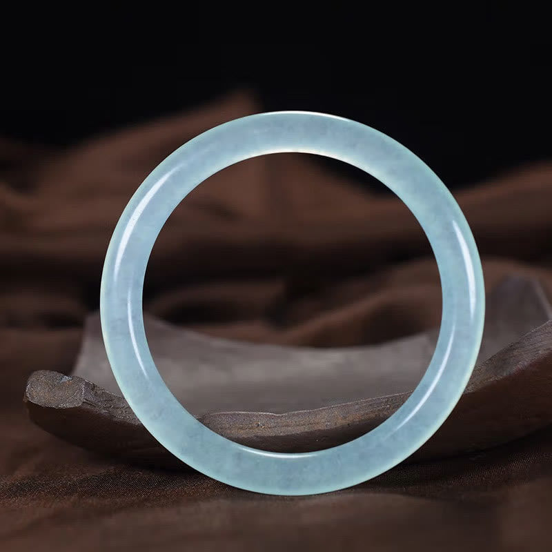 LAOTLON Blue Chalcedony Emotional Balance Energy Bracelet Bangle