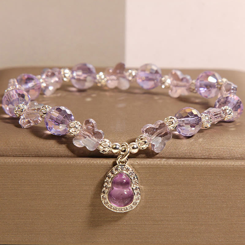 LAOTLON Butterfly Gourd Amethyst Citrine Labradorite Balance Bracelet