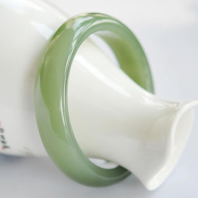 LAOTLON Jade Abundance Blessing Bangle Bracelet