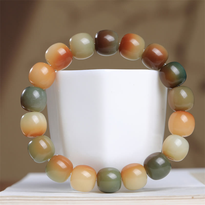 LAOTLON Colorful Bodhi Seed Peace Wisdom Bracelet