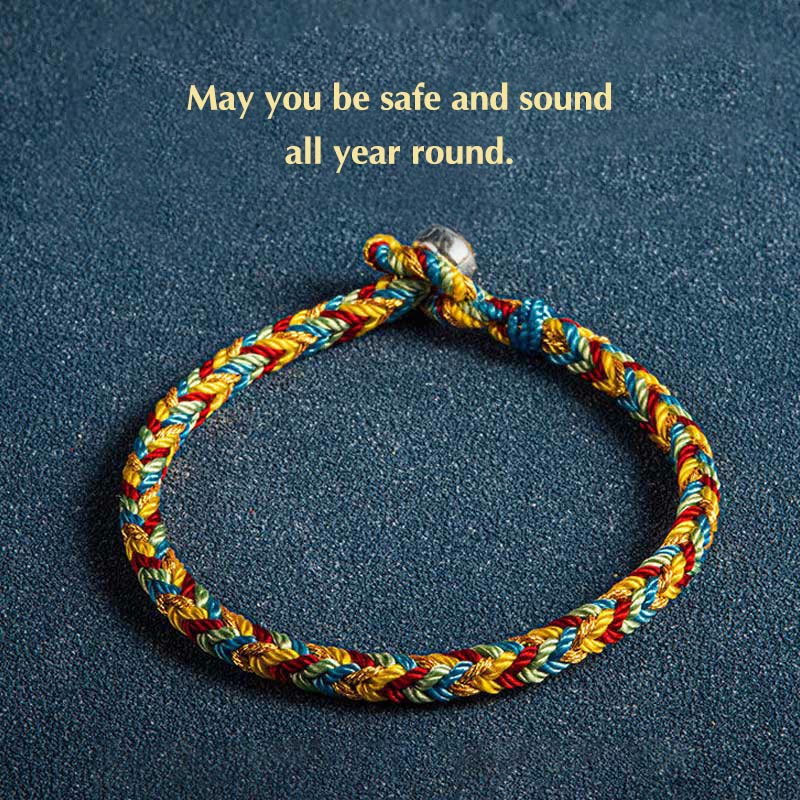 LAOTLON “May you be safe and sound all year round” Lucky Multicolored Bracelet