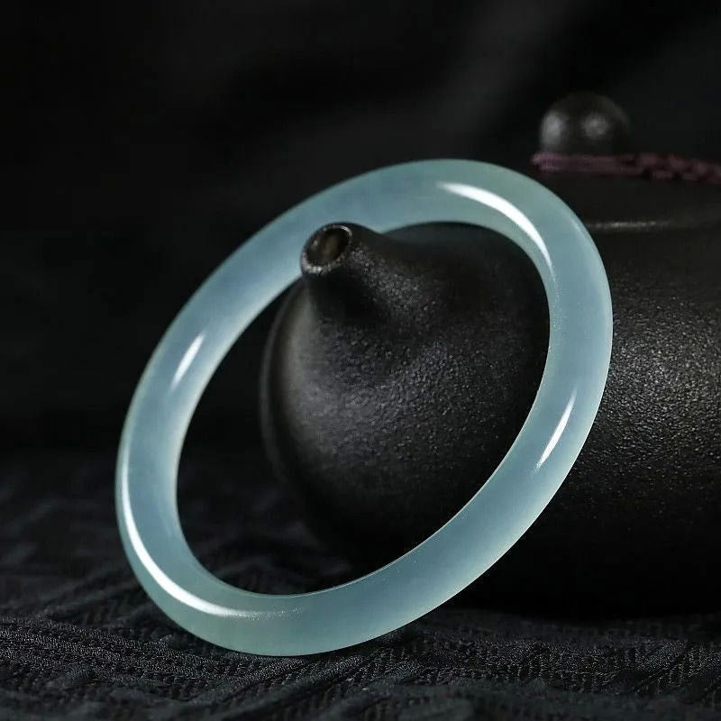 LAOTLON Natural Jade Healing Blessing Bangle Bracelet